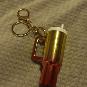 Gold and Red Keychain Tumbler New In Package